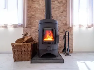 Installation d'un poêle à bois